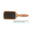 Picture of Since 1869 Hand Made In Germany - SUSTAINABLE Wooden Paddle Brush, Gently Detangles, Styles, Smooths and Conditions Hair, Minimizes Frizz and Breakage, Safe for All Hair Types, Wet or Dry, Eco-Sourced Wood, Wooden Bristles.