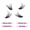 Picture of Lash Clusters Extensions 240pcs 40D DIY Eyelash Extension Long Individual Lashes Natural Look Faux Mink Cluster Lashes D Curl (40D-0.07D-15mm)