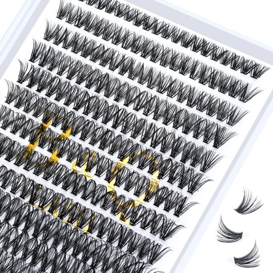 Picture of Lash Clusters 40D-0.07D-12 B&Q LASH Individual Lashes 280 Clusters False Eyelash 10D 20D 30D 40D Lash Clusters Extensions Individual Lashes Cluster DIY Eyelash Extensions at Home (40D-0.07D,12MM)