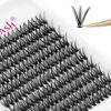 Picture of Cluster Lashes 40D D Curl Large Tray Individual Lashes DIY Eyelash Extension Supplies 0.07 Matte Black Lash Clusters Wispy Eyelash Clusters Resuale (40-0.07D, 16mm)