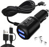 Picture of Car Charger for Garmin Nuvi, Garmin GPS Charger Cable,Mini USB Power Cord Cable Dual Port USB Vehicle Power Charging Cable Cord for Garmin Nuvi C255 Dashcam