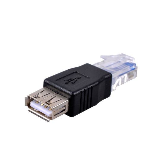 Picture of UCEC 1x Type A USB2.0 Female to Ethernet RJ45 Male Plug Adapter Connector