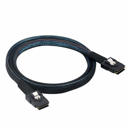 Picture of OIKWAN Internal Mini SAS to Mini SAS Cable, SFF8087 36 Pin to SFF8087 36Pin Data Cable Male Cord for Server, Raid Controller, SAS/SATA HBA, Data Storage System-2.6FT…