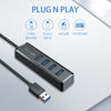 Picture of SmartQ H302S USB 3.0 Hub for Laptop with 2ft Long Cable, Multi Port Expander, Fast Data Transfer USB Splitter Compatible with Windows PC, Mac, Printer, Mobile HDD