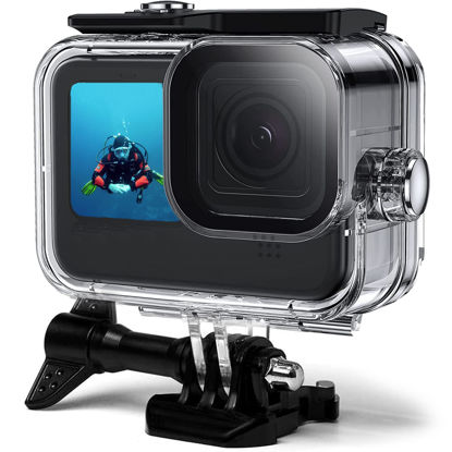 Picture of OKFUN Waterproof Housing Case for Go Pro Hero 11 Black/Hero 10 Black/Hero 9 Black,Protective Underwater Dive Case Shell for Go Pro Hero11/Hero10/Hero9 Action Camera,with Mount and Thumbscrew