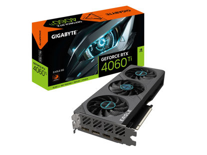Picture of Gigabyte GeForce RTX 4060 Ti Eagle 8G Graphics Card, 3X WINDFORCE Fans, 8GB 128-bit GDDR6, GV-N406TEAGLE-8GD Video Card