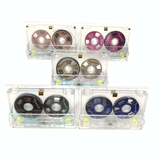 GetUSCart- Reel to Reel Blank Audio Cassette Tape for Music Recording -  Normal Bias Low Noise - 48 Minutes - Transparent Acrylic [ 5 Pack Blind Box  Includes 5 of 54 Styles Tapes ]