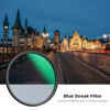 Picture of K&F Concept 67mm Blue Streak Effect Lens Filter Anamorphic Optical Glass Light Flare Effect Filter for Camera Lens