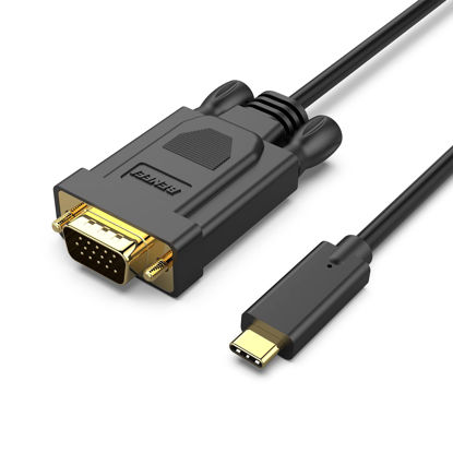 Picture of USB C to VGA Cable, Benfei USB Type-C to VGA Cable [Thunderbolt 3] Compatible for MacBook Pro 2019/2018/2017, Samsung Galaxy S9/S8, Surface Book 2, Dell XPS 13/15, Pixelbook and More - 3 Feet