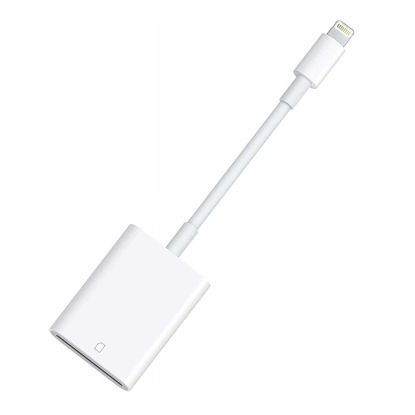 Picture of Apple MFi Certified Lightning to SD Card Camera Reader for iPhone iPad, Veetone SD Card Reader Memory Card Reader Trail Camera Viewer SD Card Adapter for iPhone 12/11/XS/XR/X/8/7/iPad, Plug and Play