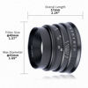 Picture of Brightin Star 35mm F1.7 Large Aperture APS-C Manual Focus Prime Fixed Mirrorless Camera Lens, Fit for Sony ZV-E10, A7IV, A6400, A7II, A7SIII, A7III, A7C, A6600, A6100, A7RIV, A6000, A7RIII (Black)