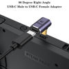 Picture of AuviPal 90 Degree Right Angle USB C Male to USB C Female Adapter, Up and Down USB Type C Adapter Extender for Steam Deck, Switch, Notebook, PC, Tablet, Phone and More - 2 Pack