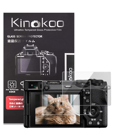 Picture of kinokoo Screen Protector for Sony A6700 Digital Camera- 0.25mm 9H HardnessTempered Glass Film Sony A6700 Crystal Cleatr Film Bubble-free/Anti-scratch(2 pack)