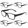 Picture of Gaoye 5-Pack Reading Glasses Blue Light Blocking,Spring Hinge Readers for Women Men Anti Glare Filter Lightweight Eyeglasses (5-Pack Light Black, 1.5)