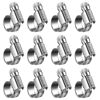 Picture of STEELSOFT Heavy Duty High Pressure 1/4, 5/16 inch Hose Clamp Mini Size#4, Adjustable Worm Gear Drive Small Hose Clamps Stainless Steel Metal Clamps for Fuel Injection Gas Line, 12 Pack