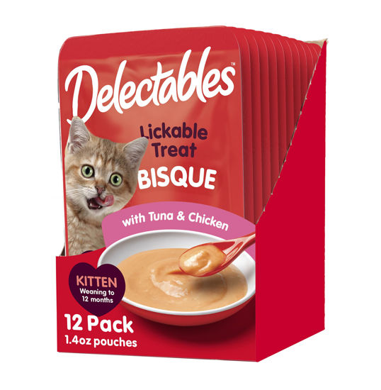 Picture of Delectables Bisque Kitten Lickable Wet Cat Treats - Tuna & Chicken (pack of 12) ( Packaging May Vary )