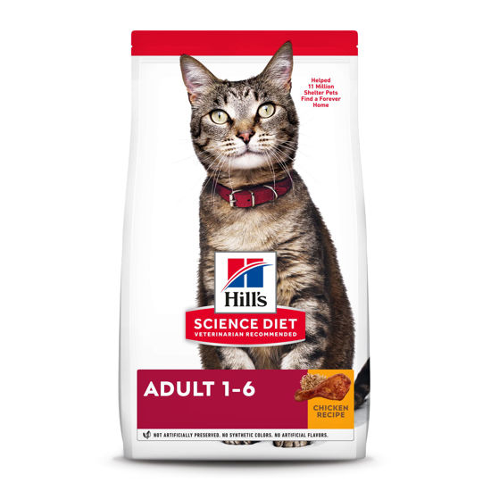 Picture of Hill's Science Diet Dry Cat Food, Adult, Chicken Recipe, 4 lb. Bag