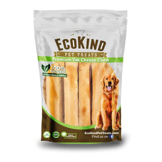 Picture of EcoKind Pet Treats Premium Gold Himalayan Yak Cheese Dog Chew, Gluten Free, Lactose Free, All Natural Chews for Small to Large Dogs | Keeps Dogs Busy & Enjoying, Indoors & Outdoor Use, 1 lb. Bag