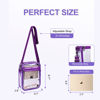 Picture of USPECLARE Clear Purse Stadium Clear Messenger Bag Stadium Approved for Men and Women Clear CrossBody Bag(Purple)