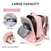 Picture of Large Travel Backpack Women, Carry On Backpack,Hiking Backpack Waterproof Outdoor Sports Rucksack Casual Daypack with Shoes Compartment, Pink