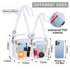 Picture of Fibrdoo Clear Crossbody Purse Bag, Clear Bag Stadium Approved with Front Pocket for Concerts Sports Festivals (White-S)