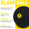 Picture of Yes4All Slam Ball, No-Bounce Ball for Exercise, Cross Training and Core Strength Workout 10lbs - Triangle Black