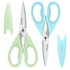 Picture of Kitchen Shears, iBayam Kitchen Scissors Heavy Duty Meat Scissors Poultry Shears, Dishwasher Safe Food Cooking Scissors All Purpose Stainless Steel Utility Scissors, 2-Pack, Light Blue, Pistachio