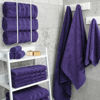 Picture of American Soft Linen Luxury 4 Piece Bath Towel Set, 100% Turkish Cotton Bath Towels for Bathroom, 27x54 in Extra Large Bath Towels 4-Pack, Bathroom Shower Towels, Purple Bath Towels