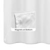 Picture of ALYVIA SPRING Extra Long Fabric Shower Curtain Liner Waterproof - 72" x 90", Soft & Lightweight XL Shower Curtain with Magnets, Machine Washable - 72x90, White