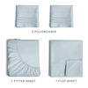 Picture of King Size Sheet Set - Breathable & Cooling Sheets - Hotel Luxury Bed Sheets - Extra Soft - Deep Pockets - Easy Fit - 4 Piece Set - Wrinkle Free - Comfy - Sky Blue - 4 PC