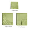 Picture of Twin Size Sheet Set - Breathable & Cooling - Hotel Luxury Bed Sheets - Extra Soft - Deep Pockets - Easy Fit - 3 Piece Set - Wrinkle Free - Comfy - Light Olive Green Bed Sheets - Twins Sheets - 3 PC