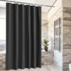 Picture of Barossa Design Black Shower Curtain Liner - Premium PEVA Plastic Black Shower Curtain for Bathroom, Lightweight Standard Size Shower Curtain with 3 Magnets, Metal Grommets - Black