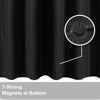 Picture of Barossa Design Black Shower Curtain Liner - Premium PEVA Plastic Black Shower Curtain for Bathroom, Lightweight Standard Size Shower Curtain with 3 Magnets, Metal Grommets - Black