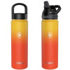 Picture of ICEWATER-24 oz, 2 Lids(Soft Auto Straw Lid + Wide Mouth Lid),Insulated Water Bottle With Straw,Stainless Steel,BPA-Free,Powder Coated,Lockable Lid,Pop-up Top,One-handed Operation (24 oz, Fire)