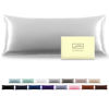 Picture of Silk Body Pillowcase Mulberry Silk Pillowcase Body Pillow Cover with Zipper Soft Breathable Smooth Cooling 20x54 inches Body Pillow Pillowcase for Sleep (Silver Grey,20"X 54",1Pcs)