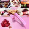 Picture of Ordekcity Cherry Pitter Tool Cherries Corer Pitter Tool Stainless Steel Fruit Pit Remover for Cherry Jam with Lock Design-Pink