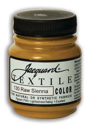 Picture of Jacquard Fabric Paint for Clothes - 2.25 Oz Textile Color - Raw Sienna - Leaves Fabric Soft - Permanent and Colorfast - Professional Quality Paints Made in USA - Holds up Exceptionally Well to Washing