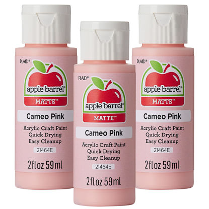 Picture of Apple Barrel Acrylic Paint, Cameo Pink (Pack of 3) 2 oz, 21464EA