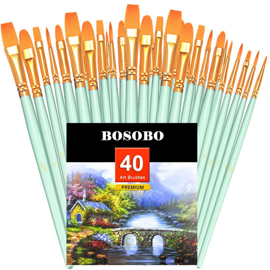 Paint Brushes Set,110 pcs Nylon Hair Brushes for Acrylic Oil Watercolor  Artist Professional Painting Kits 