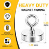 Picture of DIYMAG Neodymium Fishing Magnets, 150lbs (68KG) Pulling Force Rare Earth Magnet with Countersunk Hole Eyebolt Diameter 1.42Inch (36mm) for Retrieving in River an Magnetic Fishing…