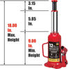 Picture of BIG RED T91213 Torin Hydraulic Bottle Jack with Carrying Case, 12 Ton (24,000 lb) Capacity