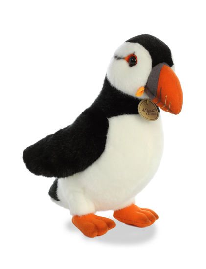 Picture of Aurora® Adorable Miyoni® Puffin Stuffed Animal - Lifelike Detail - Cherished Companionship - Black 10.5 Inches