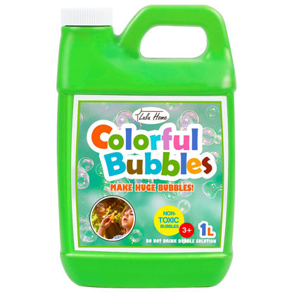 Picture of Lulu Home Bubble Concentrated Solution, 1 L/ 33.8 OZ Bubble Refill Solution for Kids Graduation Parties, Bubble Machine, Giant Bubble Wand, Bubble Blower Toys (Grass Green)