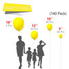 Picture of PartyWoo Yellow Balloons, 140 pcs Matte Yellow Balloons Different Sizes Pack of 18 Inch 12 Inch 10 Inch 5 Inch Balloons for Balloon Garland or Balloon Arch as Party Decorations, Birthday Decorations