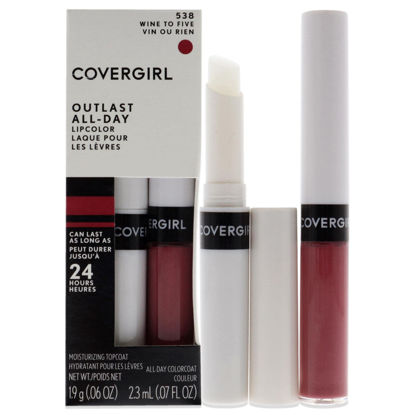 Picture of Covergirl Outlast All-Day Lip Color With Topcoat, Wine to Five, Pack of 1