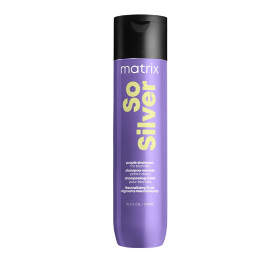 Picture of Matrix So Silver Purple Shampoo | Neutralizes Yellow Tones | Color Depositing & Toning | For Blonde, Grey, Platinum, & Bleached Hair | For Color Treated Hair | Salon Shampoo | Packaging May Vary