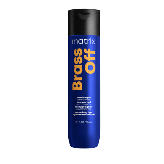 Picture of Matrix Brass Off Blue Shampoo | Color Depositing | Refreshes Hair & Neutralizes Brassy Tones | For Lightened Brunettes or Dark Blondes | For Color Treated Hair | Salon Shampoo | Packaging May Vary