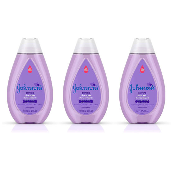 Picture of Johnson's Baby Calming Baby Shampoo with Soothing NaturalCalm Scent, Clear, 13.6 fl. oz (Pack of 3)