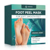 Picture of DERMORA Foot Peel Mask - 2 Pack of Regular Size Skin Exfoliating Foot Masks for Dry, Cracked Feet, Callus, Dead Skin Remover - Feet Peeling Mask for baby soft feet, Original Scent