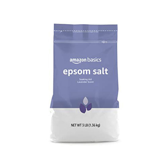 Picture of Amazon Basics Epsom Salt Soaking Aid, Lavender Scented, 3 Pound, 1-Pack (Previously Solimo)